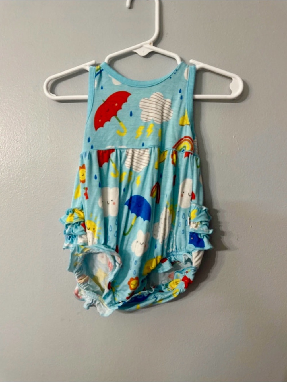 Little Sleepies Sunny Skies Ruffle One-Piece Bodysuit